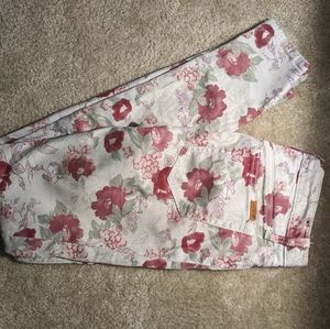 Joe's Flower Pattern Skinny Jeans